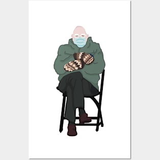 Bernie Sanders and his mittens Posters and Art